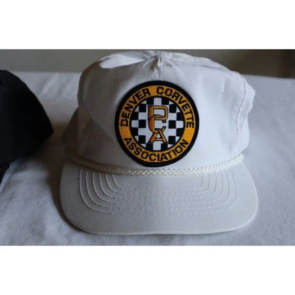 Denver Corvette Association DCA Patch Black Hat +Bonus White Hat (bad condition) - Picture 4 of 16